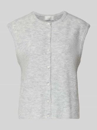 Neo Noir Neo Noir Loose Fit Strickweste mit Knopfleiste Modell Everest in Hellgrau Melange, Gr&ouml;&szlig;e 34