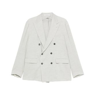 Tagliatore Formal Blazers, male, Gray, Size: M Double-breasted Jacket