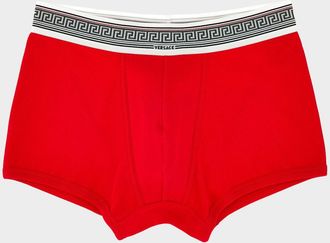 Versace Men & apos;s Greca-Waistband Boxer Briefs