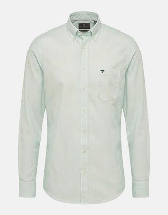Fynch-Hatton Mens Washed Oxford Bengal Stripe Button Down Shirt Mint - Multi - Size: 46/Regular