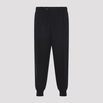 Lanvin Zwarte Maagd Wol Trainingsbroek