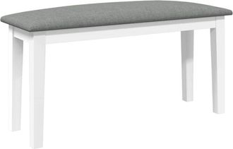 vidaXL Vidaxl - Banco 90 cm madera maciza caucho blanco