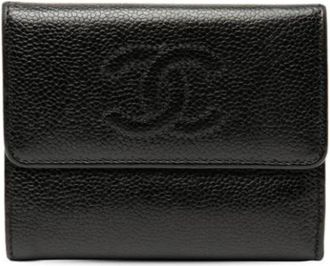 Chanel Pre-owned Wallets, female, Black, Size: ONE SIZE Pre-owned Leather wallets