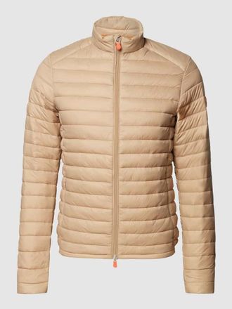 Save The Duck Steppjacke mit Stehkragen in Beige, Gr&ouml;&szlig;e M