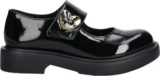 Love Moschino Schoenen > Instappers > Veterschoenen - Dames - Platte Schoenen - Zwart - 40 EU - Leer - Schoenen
