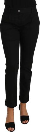Dolce & Gabbana Dress Pants - Dames - Slim Fit Broeken - Zwart - S - Katoen - Broeken