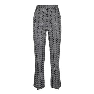 Missoni Wide Trousers, female, Multicolor, XS, Flare Trousers in Viscose with Glitter Effect