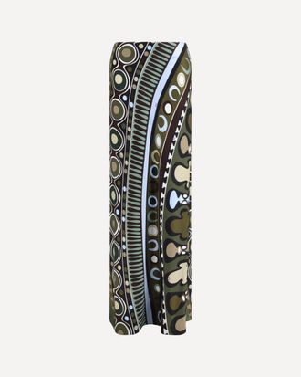 Pucci Satin Skirt with Solei Print Female 42