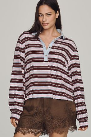 Maeve Long-Sleeve Polo Top