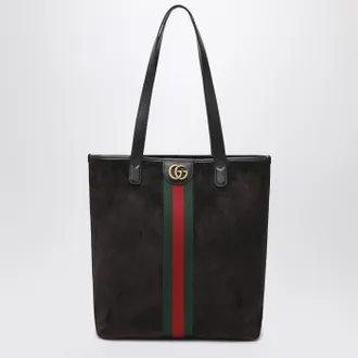 Gucci Medium Ophidia shopping bag in brown suede
