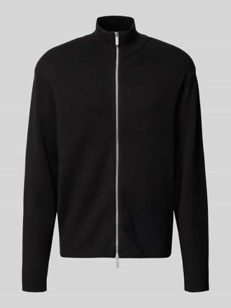 Selected Relaxed Fit Strickjacke aus Viskose-Mix Modell TELLER in Black, Gr&ouml;&szlig;e XL