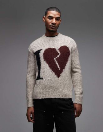 AllSaints Lover - Maglione girocollo beige-Neutro