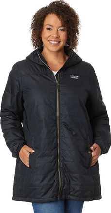 L.L.Bean L. L.Bean Mountain Classic Puffer Coat Women Plus Black Full Zip Jacket KFC542