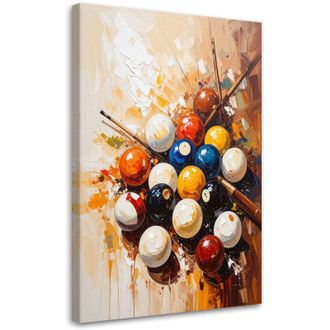 Artgeist Quadro su tela, Palline da biliardo Snooker - 40x60