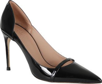 Malone Souliers Crawford 90 Glossy Leather Pointed-Toe Pumps