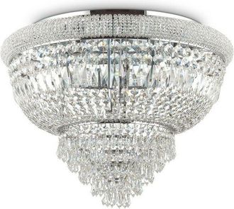 Ideal Lux Ideal Lux DUBAI - Indoor 24 Lights Flush Chandelier Ceiling Lamp Chrome, E14