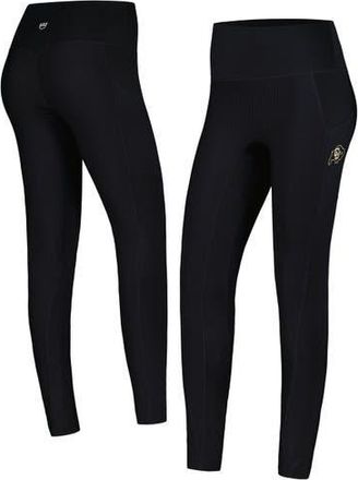 KADYLUXE Womens Black Colorado Buffaloes 7/8 Mixed Media Pocket iLeggings at Nordstrom, Size Xx-Large
