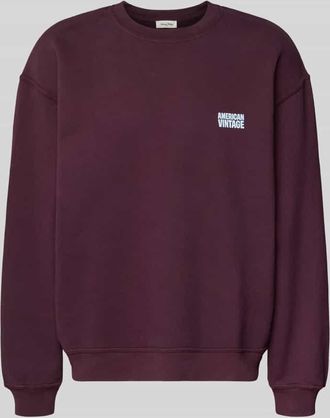 American Vintage American Vintage Sweatshirt mit Label-Stitching Modell PLIZZY in Bordeaux, Größe XL