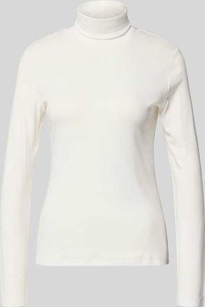 Tom Tailor Regular Fit Langarmshirt aus Baumwoll-Mix mit Rollkragen in Offwhite, Größe XXXL