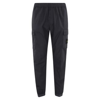 Stone Island Straight Trousers, male, Blue, Size: W30 Stretch Cotton Tela Paracadute Pants