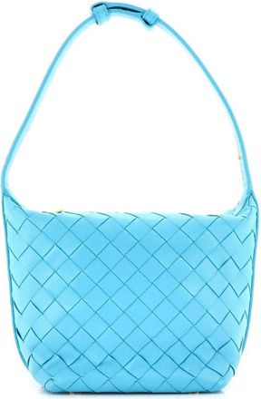 Bottega Veneta Blue Intrecciato Nappa Candy Wallace Shoulder Bag (Authentic Pre-Loved)