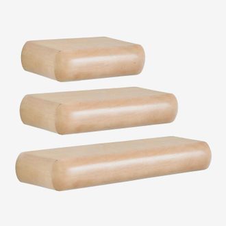 Sklum Set De 3 Estantes De Pared En Madera Carmen Sklum