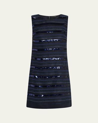 Kobi Halperin Jenae Sleeveless Beaded Linen Mini Dress