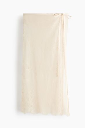 H&M H&uuml;fttuch aus Spitze - Hellbeige