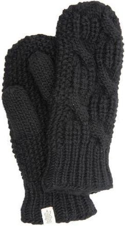 Nirvanna Designs Side Cable Knit Mittens in Black at Nordstrom
