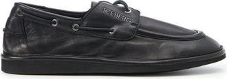 Iceberg Instapschoenen - Heren - Bootschoenen - Zwart - 42 EU - Leer - Schoenen