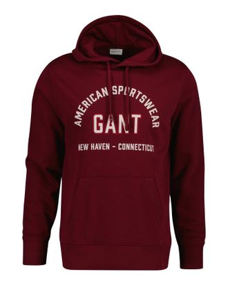 GANT Sweatshirt GANT PRINTED GRAPHIC, Herren, Gr. XL, rot (plumped rot), Sweatware, Obermaterial: 87% Baumwolle, 13% Polyester, unifarben, regular fit norm
