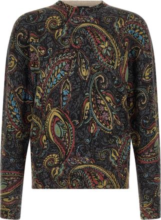 Etro Multicolor Wool Mens Cardigan