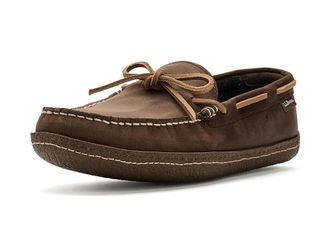 L.L.Bean Hand Sewn Slippers Flannel-Lined Mens Shoes Acorn : 10 D - Medium, Leather