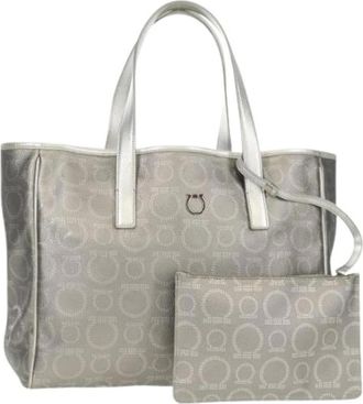 Ferragamo Pre-owned Leather totes - Dames - Vintage Shopper - Grijs - ONE Size - Vintage
