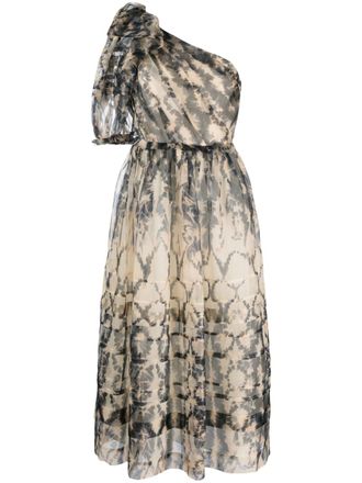 Ulla Johnson Abito midi Artemis monospalla - Toni neutri