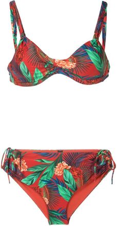 Lygia & Nanny Marcela floral-print bikini - women - Polyamide/Elastane - 46 - Red