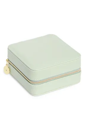 Nordstrom Square Zip Jewelry Box in Sage Green at Nordstrom