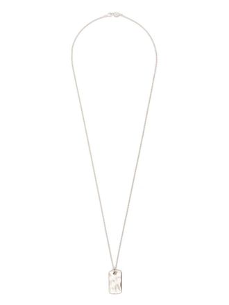 Dower & Hall hammered-charm chain necklace - Silver