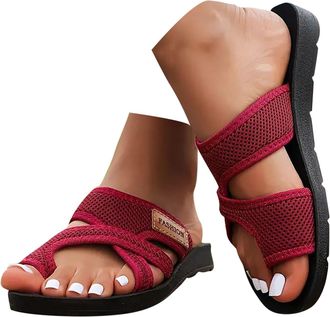 Generic Womens Flat Sandals Orthopedic Sandals Bunions Flip Flop With Arch Support Comfy Orthotic Slides Post Thong Slippers Wide Fit Summer Flat Sandal Low W