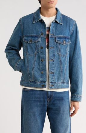 One Of These Days Denim Trucker Jacket in Washed Indigo at Nordstrom, Size Xx-Large