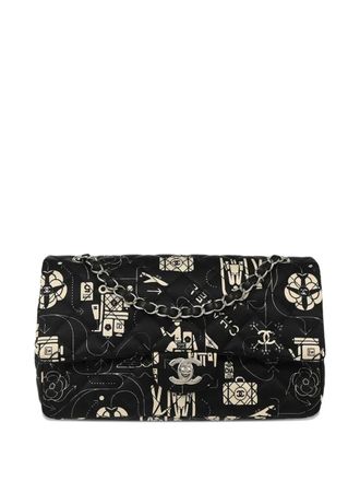 Chanel 2016-2017 flap shoulder bag - women - Satin/Leather - One Size - Black