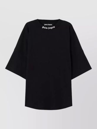 Palm Angels logo crew neck oversized t-shirt shirt