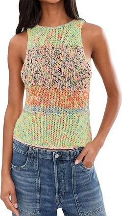 Free People Flea Market Sweater Tank In Paradise Combo