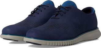Cole Haan 2.Zerogrand Laser Wing Tip Oxford Lined Mens Lace up casual Shoes Midnight Moon Nubuck/Dark Blue/Paloma : 10.5 D - Medium