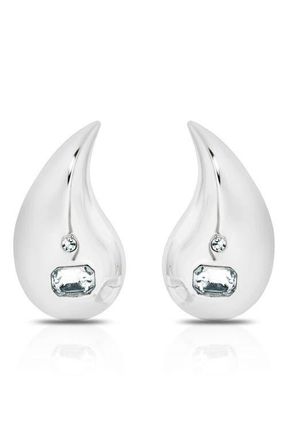 Ettika Teardrop Statement Earrings in Silver at Nordstrom