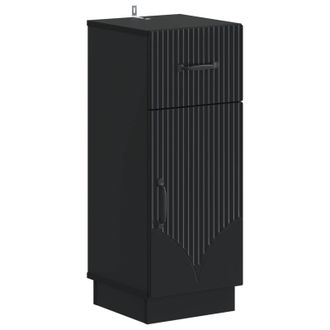vidaXL Armario De Almacenamiento Para Ba&ntilde;o Hoorn Negro 30 X 31 X 77 Cm Vidaxl
