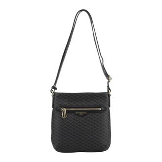 Pourchet Tassen, Dames, Zwart, ONE Size, Leer, Platte Crossbodytas