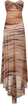 Elisabetta Franchi Red Carpet Jurk - Dames - Avondkleed - Veelkleurig - XL - Polyester - Kleedjes