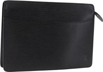 Louis Vuitton Pre-owned Pochette Homme Clutch Bag - Dames - Vintage Clutch - Zwart - ONE Size - Leer - Vintage