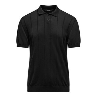 Bomboogie Su&eacute;ter de algod&oacute;n con cuello ancho de canal&eacute; - Knitwear - Hombre - Negro - 3XL